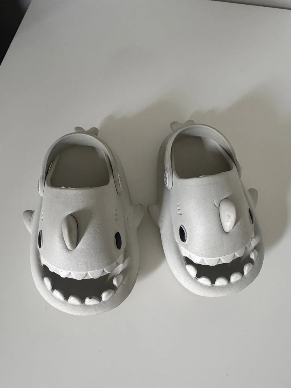 Kids Shark Clog Shoes - Light Gray 7c